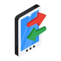 Modern design icon of mobile data transfer vector