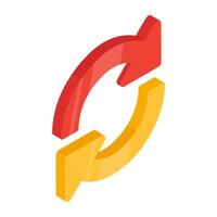 Perfect design icon of reversible arrows vector