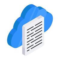 An icon design of cloud file vector