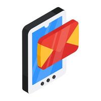 Perfect design icon of mobile mail vector