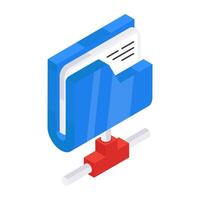 Perfect design icon of network folder vector