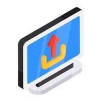 Premium download icon of data upload vector