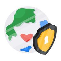 Modern design icon of global security vector