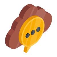 Modern design icon of cloud chatting vector