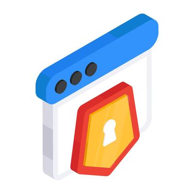 Modern design icon of web security