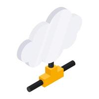 Modern design icon of network cloud vector