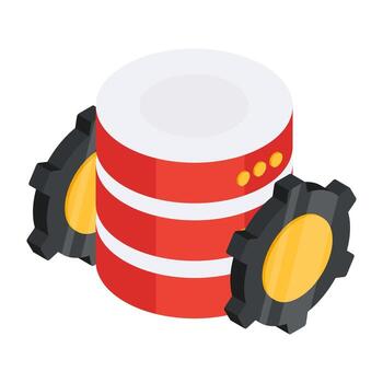 un icono diseño de base de datos administración aislado en blanco antecedentes vector