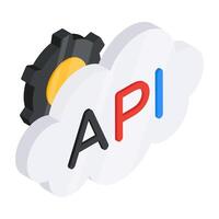 Trendy design icon of api vector