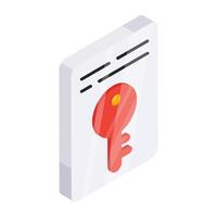 An icon design of secure file vector