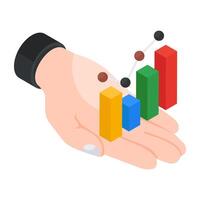 Conceptual flat design icon of analytical care vector