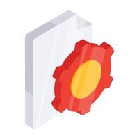 A unique design icon of file management vector