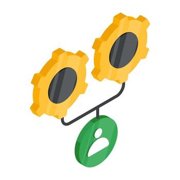 A perfect design icon of user setting vector