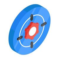 A colored design icon of focus management vector