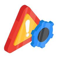 A colored design icon of setting error vector