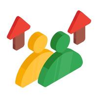 Perfect design icon of employee growth vector