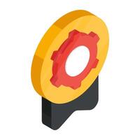 Editable design icon of badge setting vector
