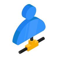 Trendy design icon of network profile vector