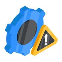 A colored design icon of setting error vector