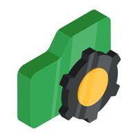 A premium design icon of folder management vector