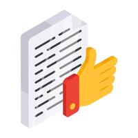 Editable design icon of customer feedback vector