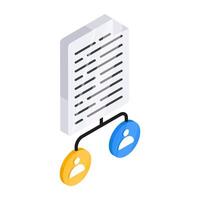 Editable design icon of file network vector