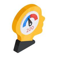 Modern design icon of mind speed optimization vector