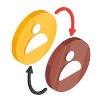 Perfect design icon of employee replacement vector