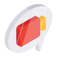 A flat design icon of chat vector