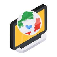 A unique design icon of browser vector