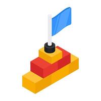A unique design icon of flag vector