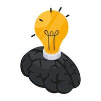 A colored design icon of mind idea vector
