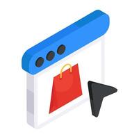 A trendy design icon of web shopping vector