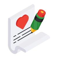A beautiful design icon of wishlist vector