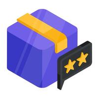 Modern design icon of parcel rating vector