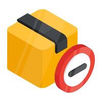 A colored design icon of cancel order vector