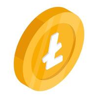 A beautiful design icon of litecoin vector