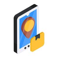 Perfect design icon of mobile location vector