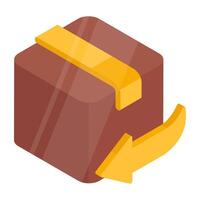 Perfect design icon of parcel return vector