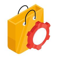 A beautiful design icon of shopping setting vector