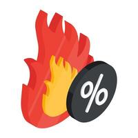 A beautiful design icon of hot sale vector