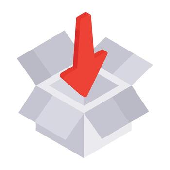 A trendy design icon of add to box vector