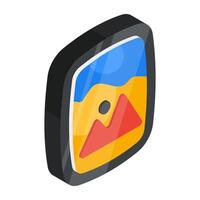 A trendy design icon of photo vector