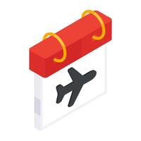 A colored design icon of flight timetable vector