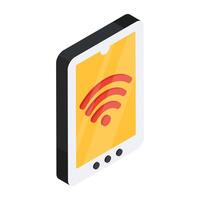 Creative design icon of mobile wifi vector
