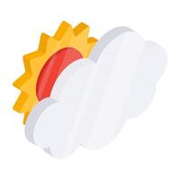 Modern design icon of mostly cloudy vector