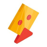 A colored design icon of kite vector