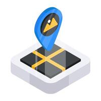 A isometric design icon of gallery location vector