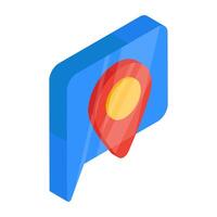 A beautiful design icon of location chat vector