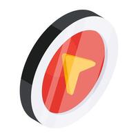 Creative design icon of cursor arrow vector