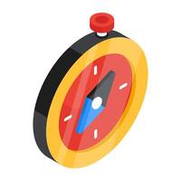 A colored design icon of compass vector